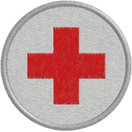 Matriz de Bordado Logotipo Cruz de Farmácia  1